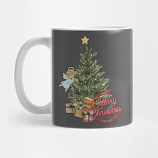 Vintage Merry Christmas Mug